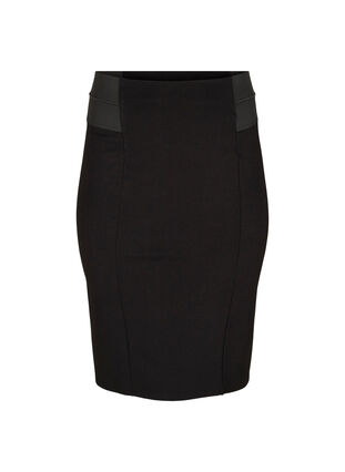 Close-fitting skirt with elasticated waist, Black, Packshot image number 0
