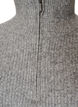Knitted vest with a high collar and short zip, Grey, Packshot image number 2
