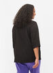 Top with high neckline and 3/4 sleeves, Black, Model image number 1