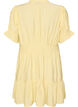 Short viscose dress with ruffle details, Yellow, Packshot image number 1