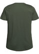 Short-sleeved t-shirt with v-neck, Green, Packshot image number 1