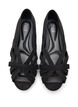 Ballerina in faux suede with crossed straps, Black, Packshot image number 3
