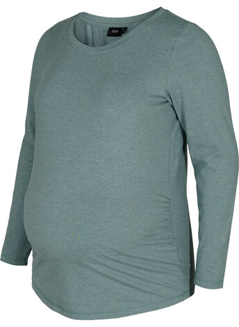 Basic maternity blouse with long sleeves