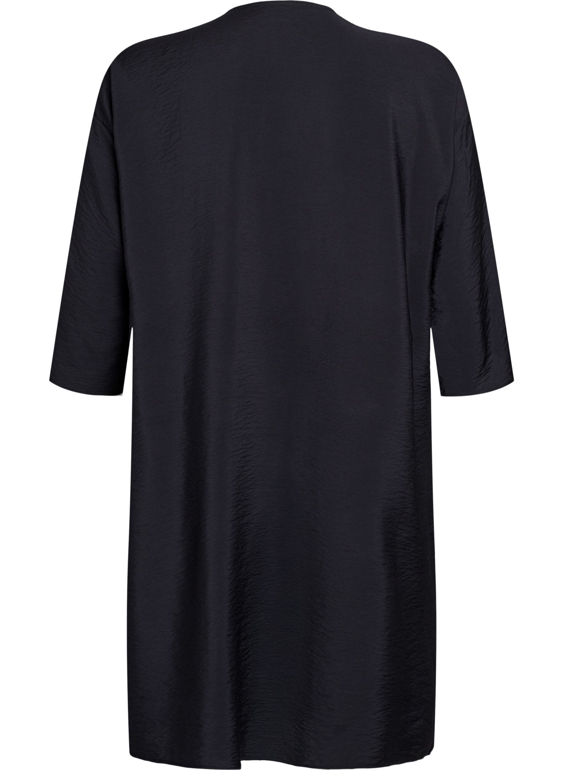 Zizzifashion Viscose kimono with 3/4 sleeves, Black, Packshot image number 1