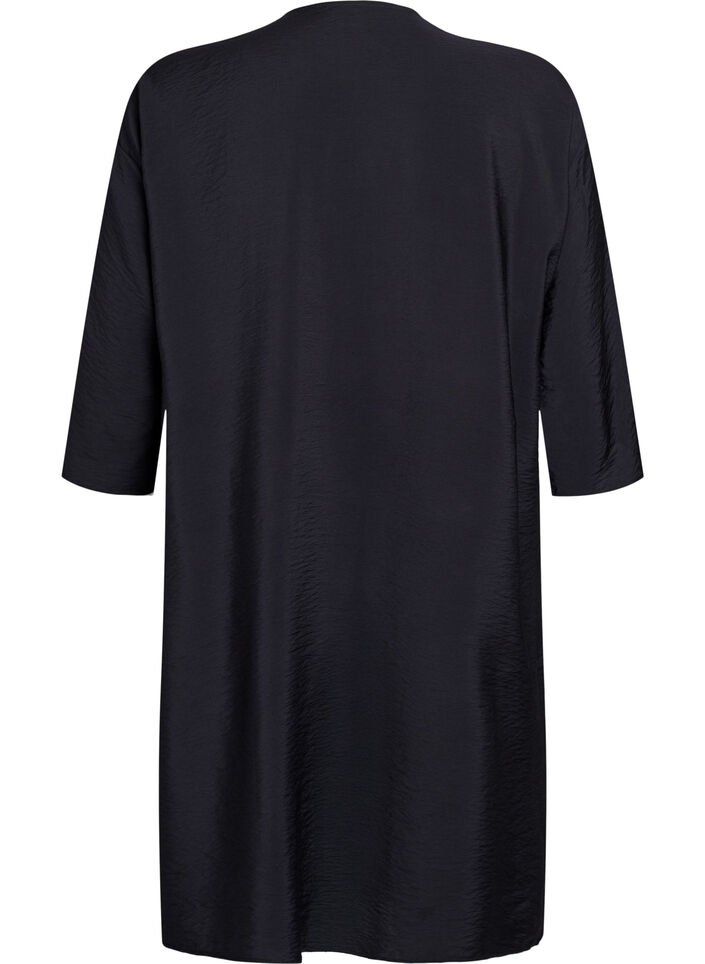 Viscose kimono with 3/4 sleeves, Black, Packshot image number 1