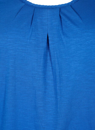 Cotton blouse with 3/4 sleeves, Galaxy Blue, Packshot image number 2