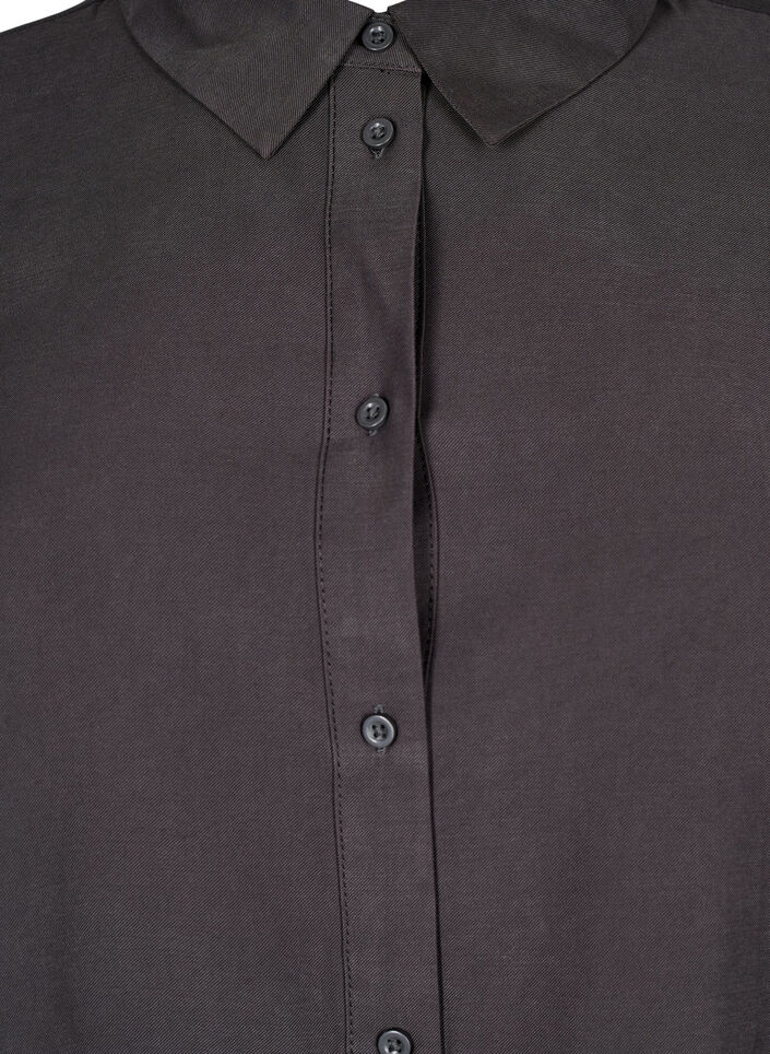 FLASH - Shirt with collar and roll-up sleeves, Dark Grey, Packshot image number 2
