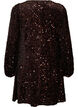 Short sequin dress with an A-line shape, Brown, Packshot image number 1