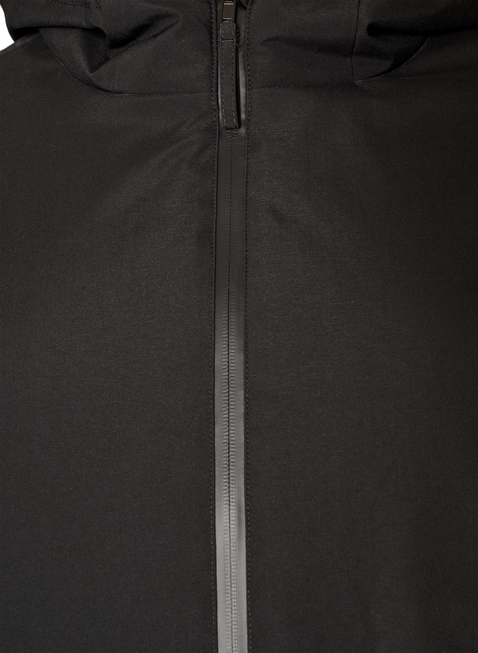 ZizzifashionWinter jacket with hood and adjustable waist, Black, Packshot image number 2