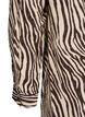 Long zebra print shirt, Brown, Packshot image number 3