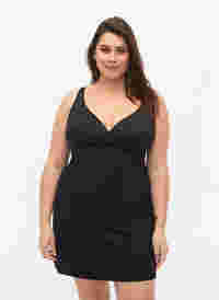 Bathing dress with removable inserts, Black, Model