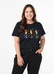 Christmas t-shirt in organic cotton, Black, Model image number 0