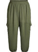 Harem trousers with cargo pockets and elasticated waist, Green, Packshot image number 0