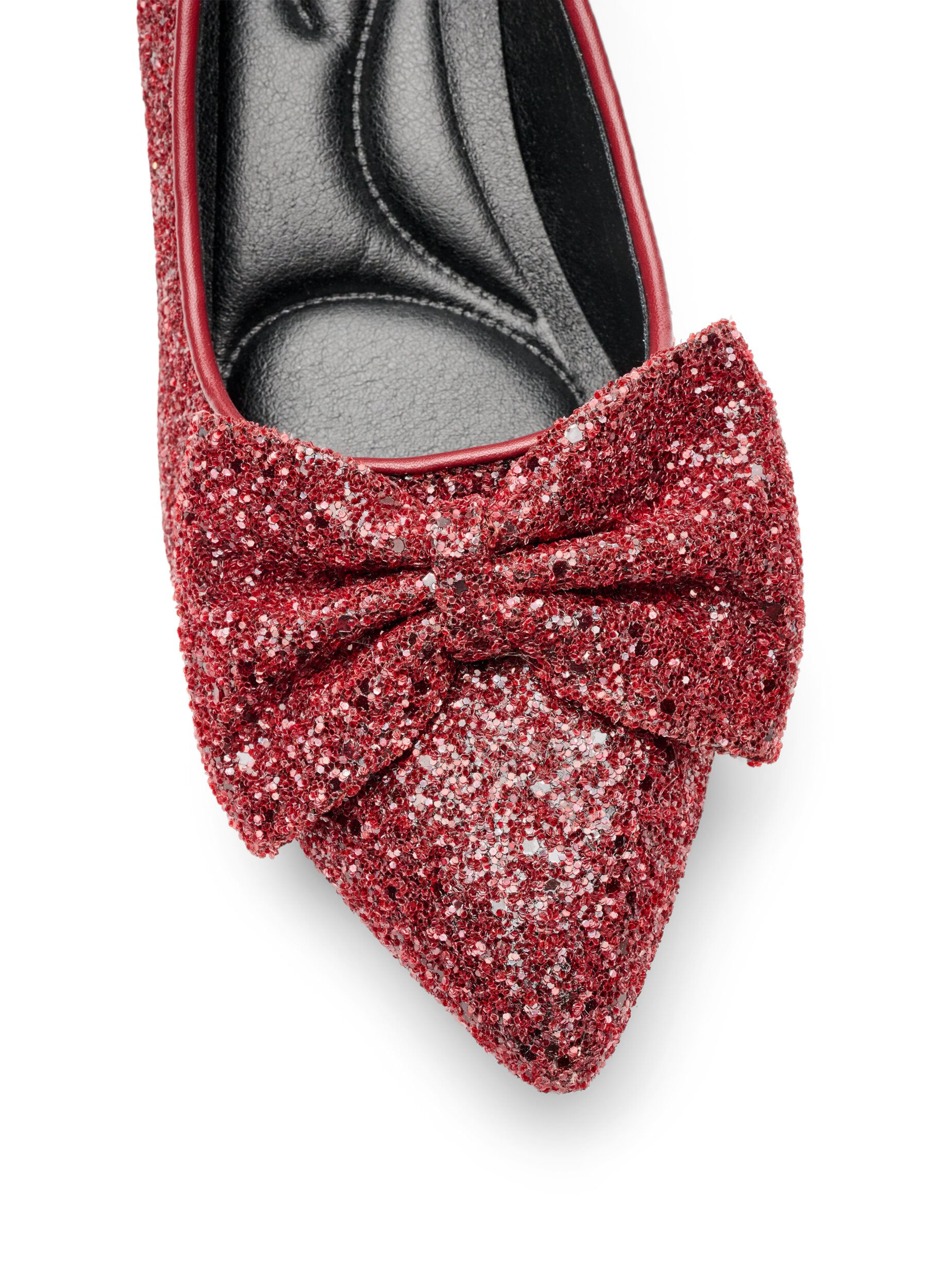 ZizzifashionGlitter pump with bow, Red, Packshot image number 3