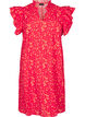 Short dress with ruffle details, Red, Packshot image number 0