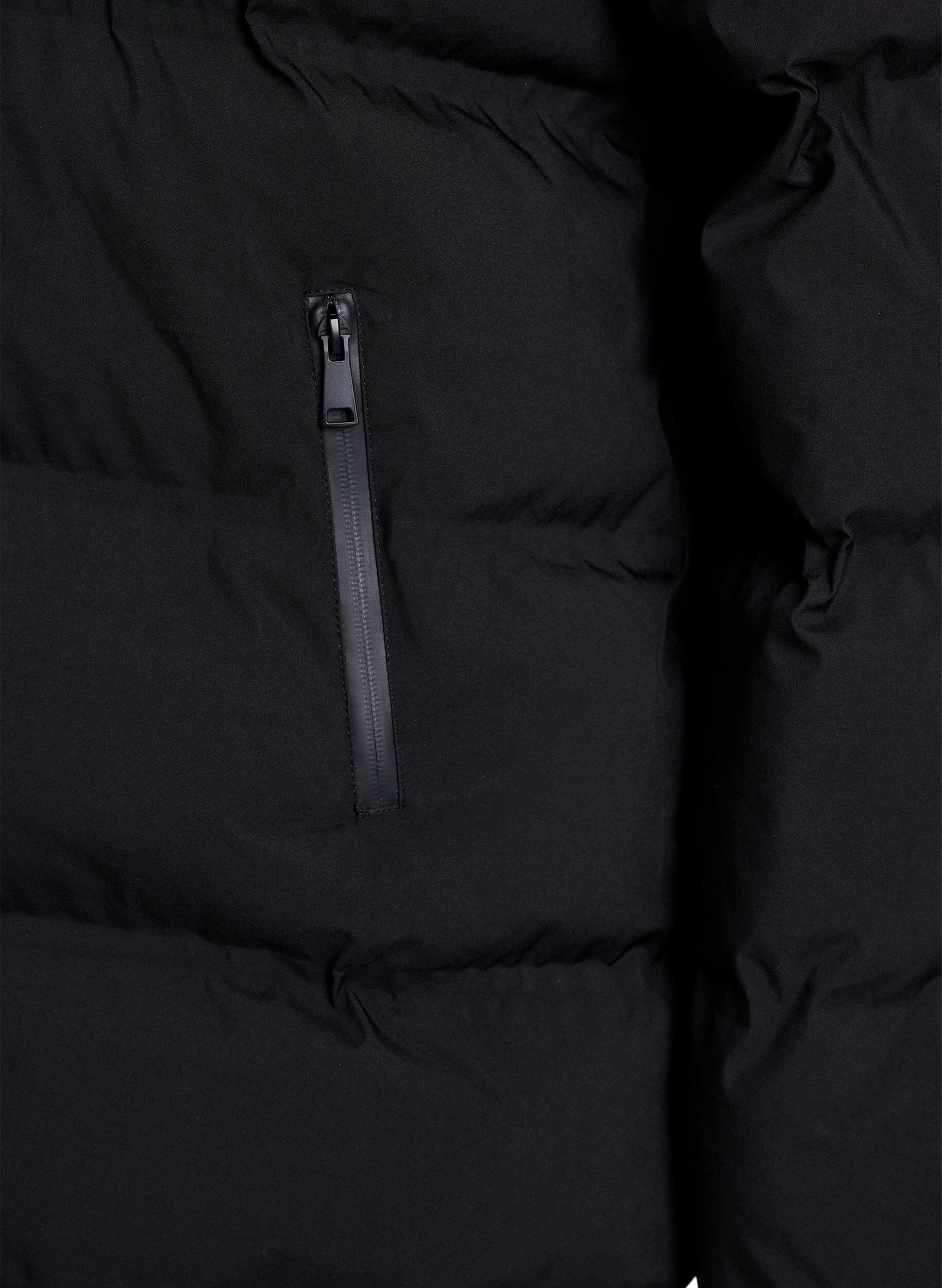ZizzifashionShort puffer jacket with detachable hood, Black, Packshot image number 3