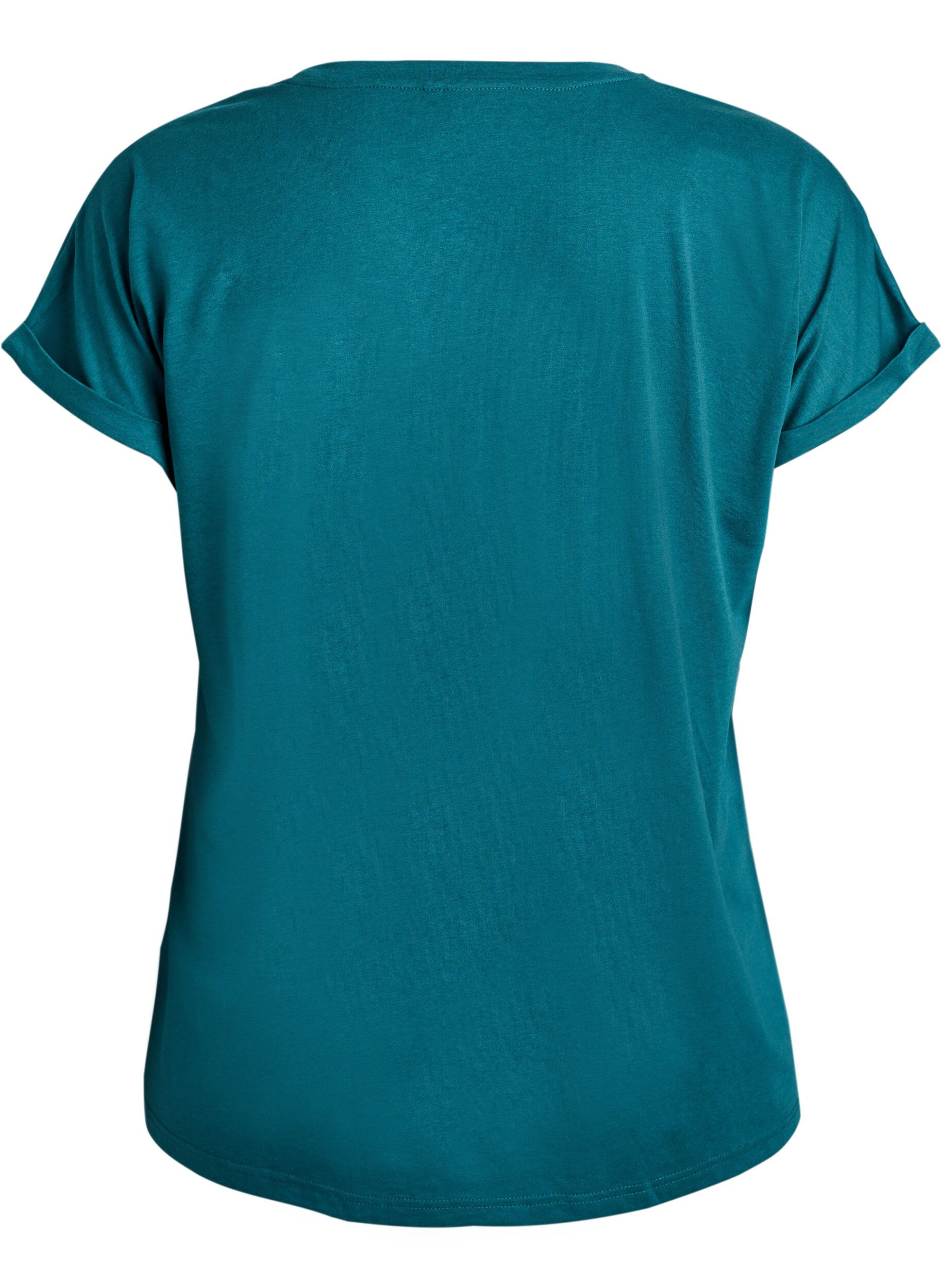 Zizzifashion Short-sleeved t-shirt in a cotton blend, Green, Packshot image number 1