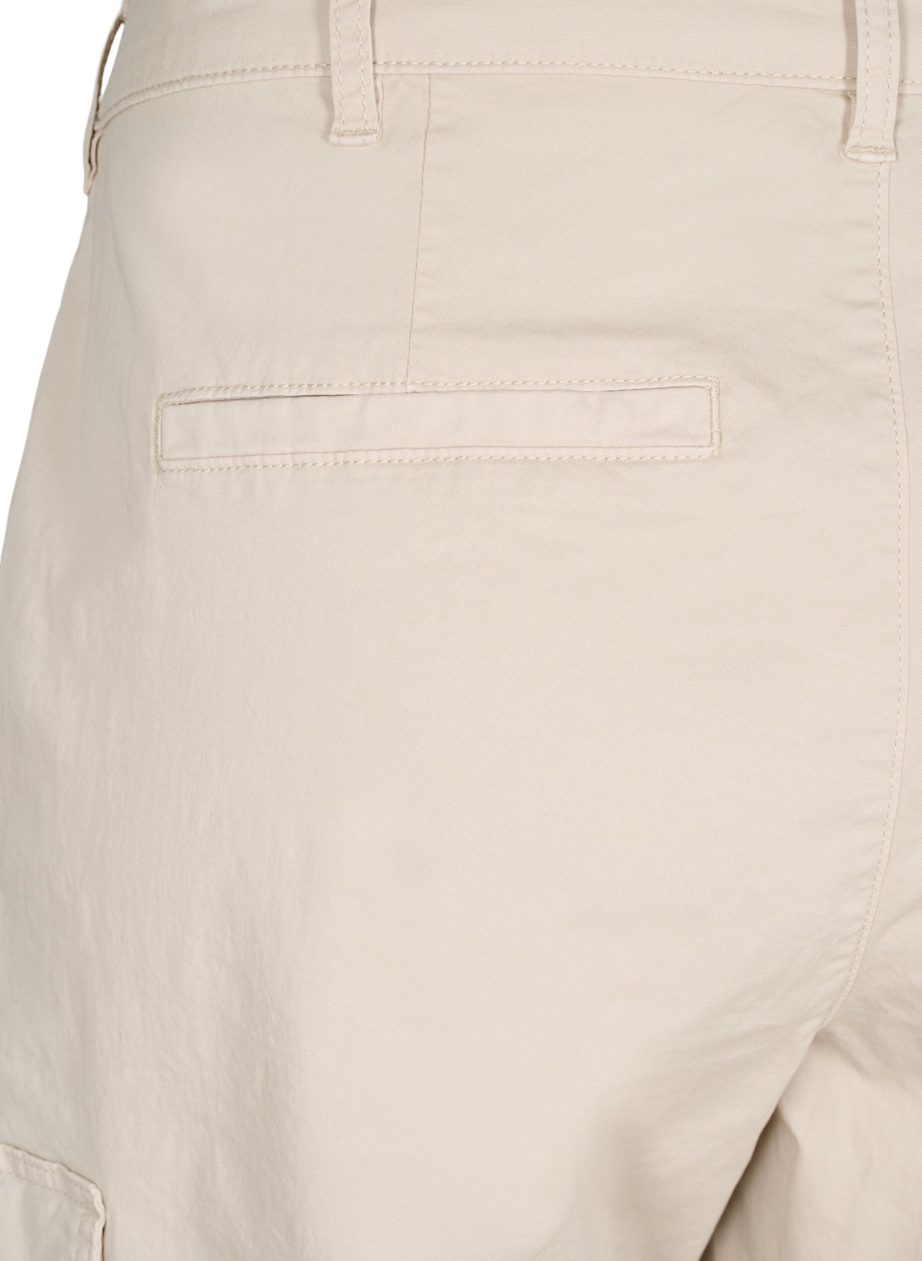 Zizzifashion High-waisted cargo trousers, Beige, Packshot image number 3