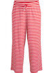 Striped pyjama bottoms with a high waist and wide legs, Red, Packshot image number 0