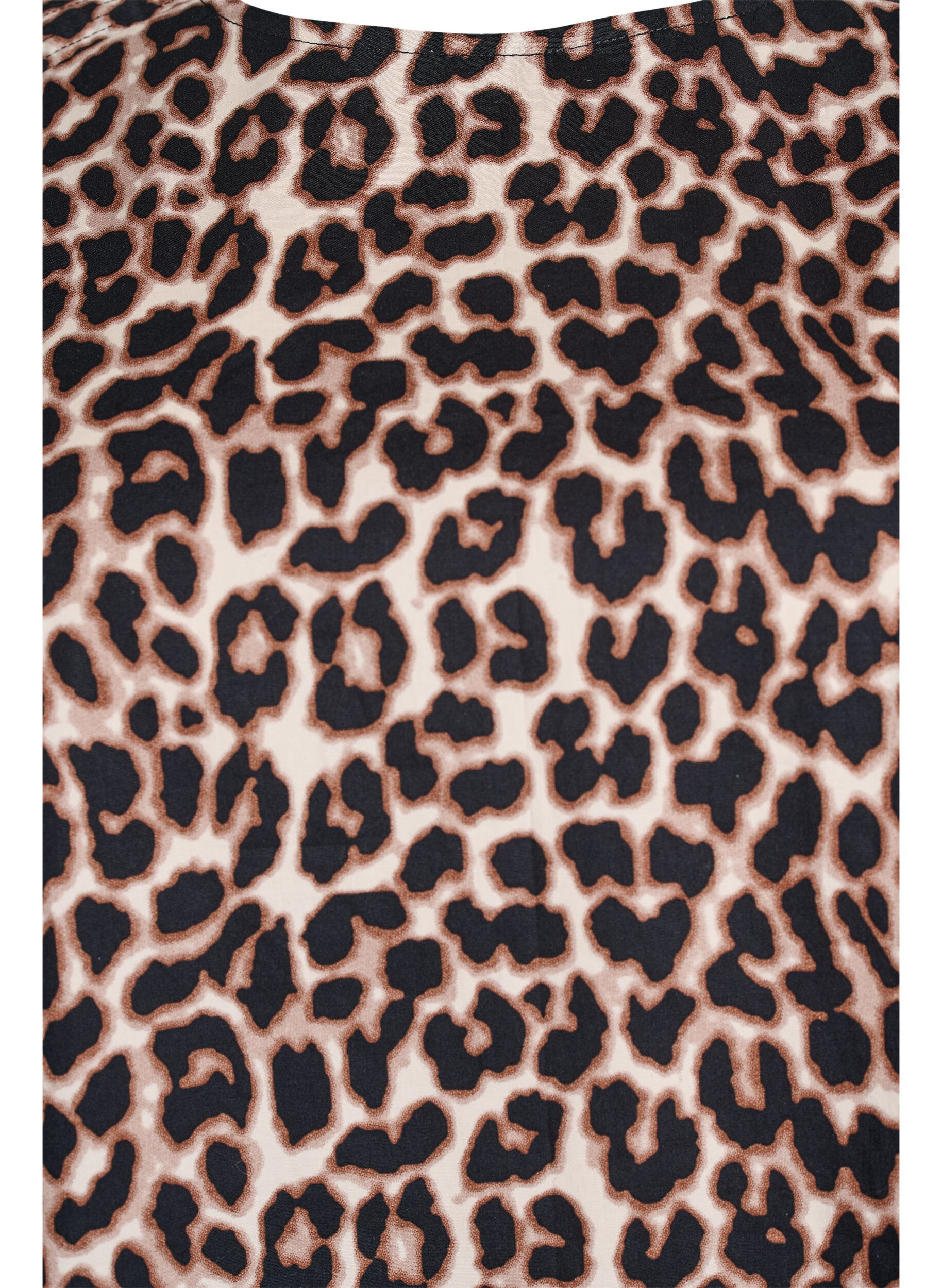 Zizzifashion Blouse with stitching details and 3/4 sleeves, Brown, Packshot image number 2