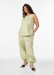High-waisted balloon trousers with an elasticated waistband, Green, Model image number 0