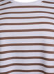 Striped T-shirt in organic cotton, Brown, Packshot image number 2