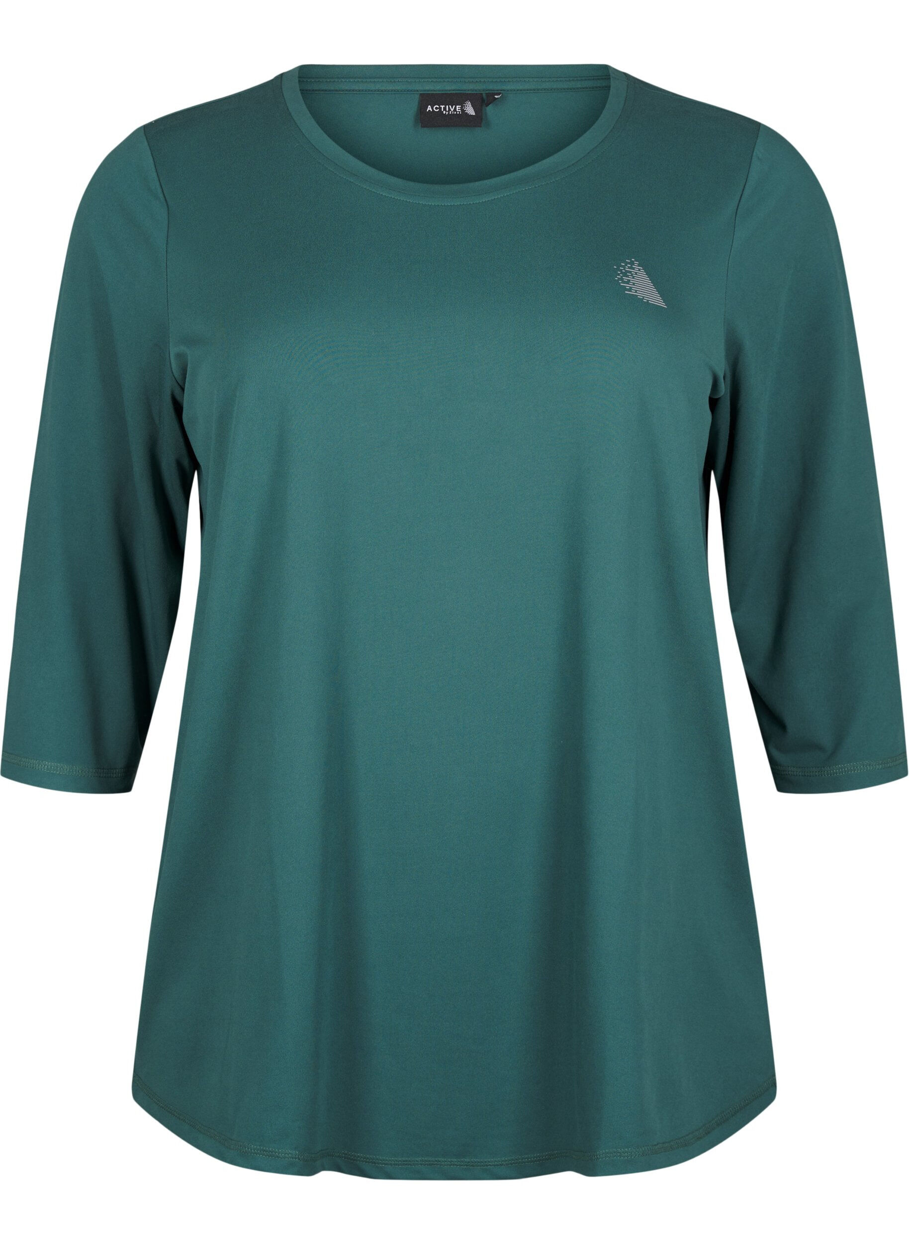 ZizzifashionWorkout top with 3/4 sleeves, Green, Packshot image number 0