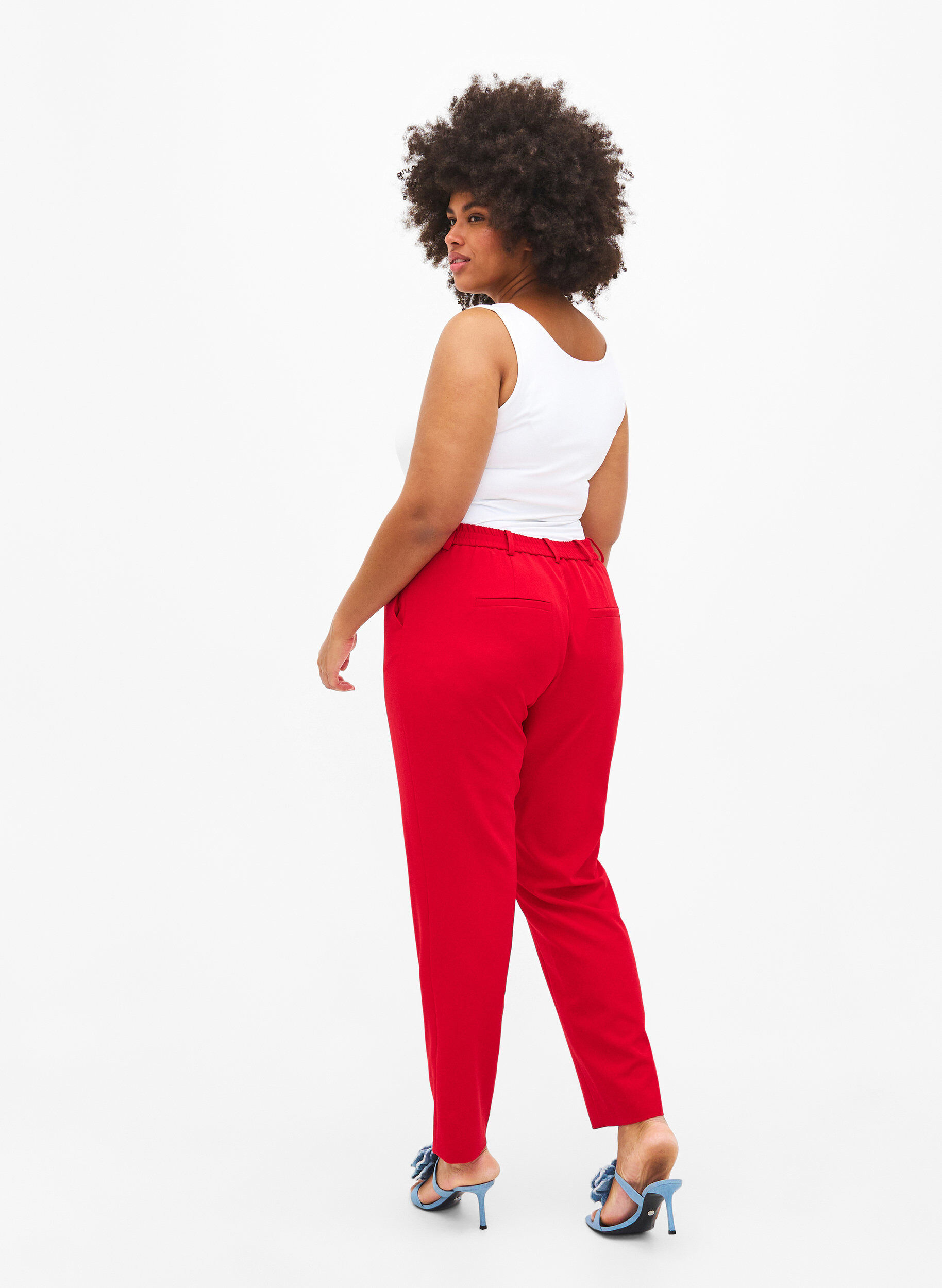 Zizzifashion Suit pants with pockets, Tango Red, Model image number 1