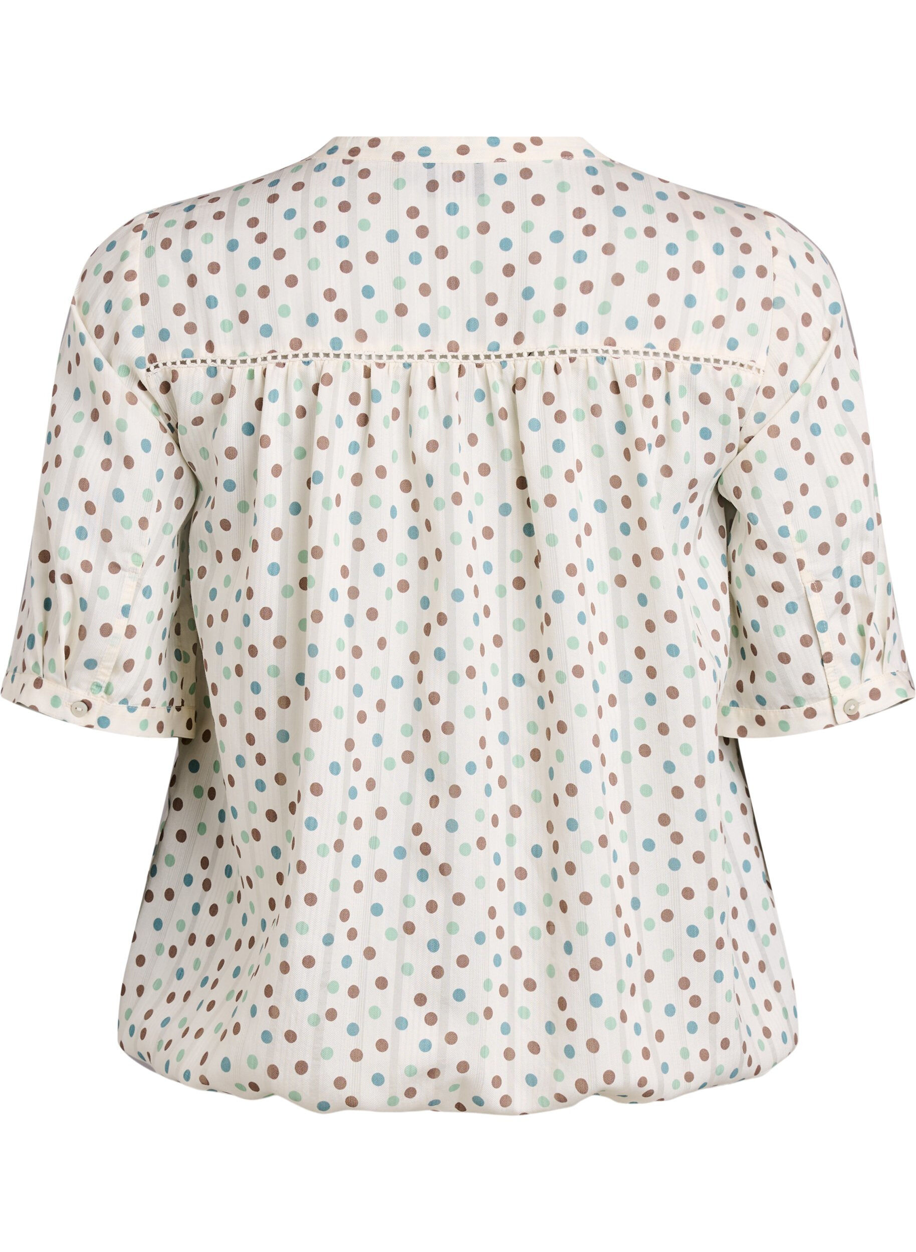 ZizzifashionBlouse with print and 1/2 sleeves, White, Packshot image number 1