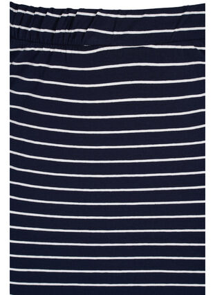 Long striped cotton skirt with slit, Blue Stripe, Packshot image number 2