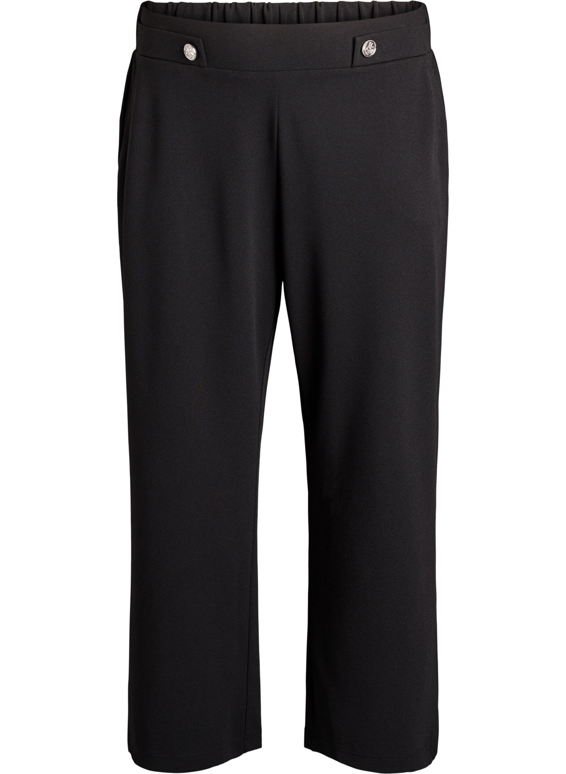 ZizzifashionLoose trousers with pockets, Black, Packshot image number 0