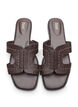 Flat sandals with studs, Brown, Packshot image number 2
