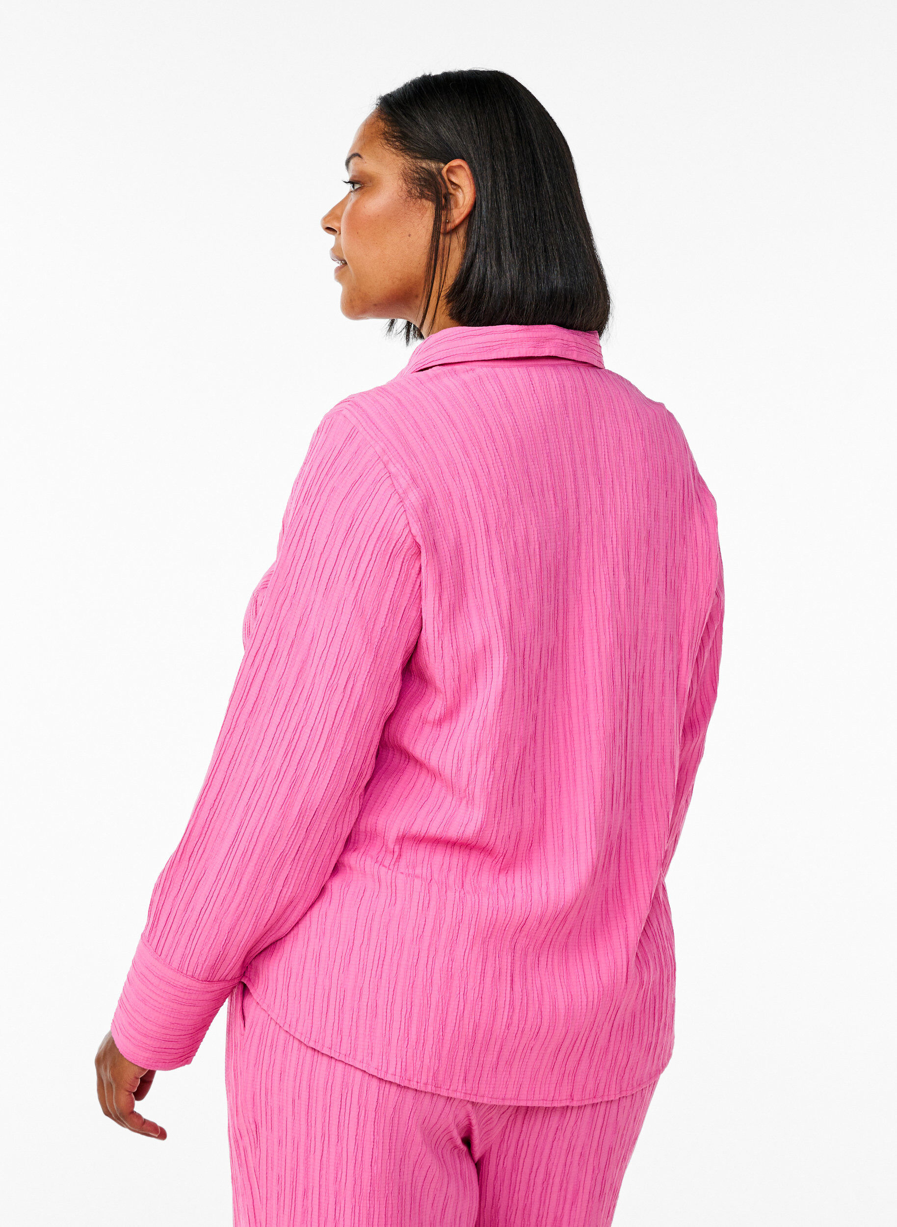 Zizzifashion FLASH - Shirt with texture, Pink, Model image number 2