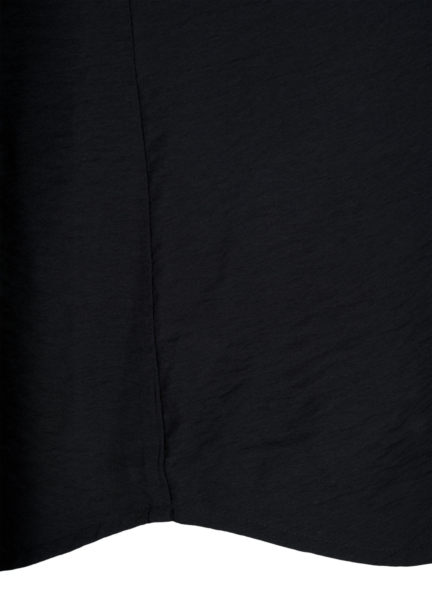 Zizzifashion Short sleeve blouse in viscose, Black, Packshot image number 3