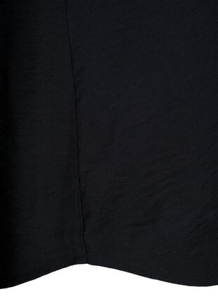 Short sleeve blouse in viscose, Black, Packshot image number 3