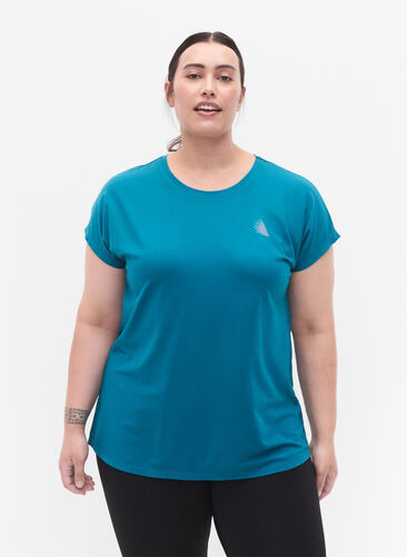 Short sleeved workout t-shirt, Deep Lake, Model image number 0