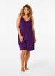 Viscose nightgown with lace trim, Purple, Model image number 1