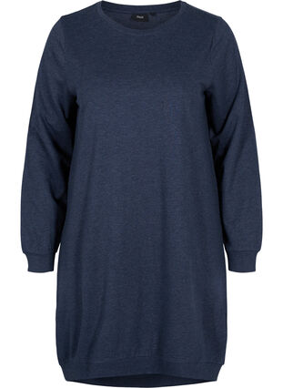 Sweater dress with long sleeves, Navy Blazer Mel, Packshot image number 0