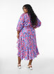 Floral wrap dress with 3/4 sleeves, Blue, Model image number 1