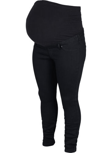 Maternity jeggings in a cotton blend, Black, Packshot image number 0