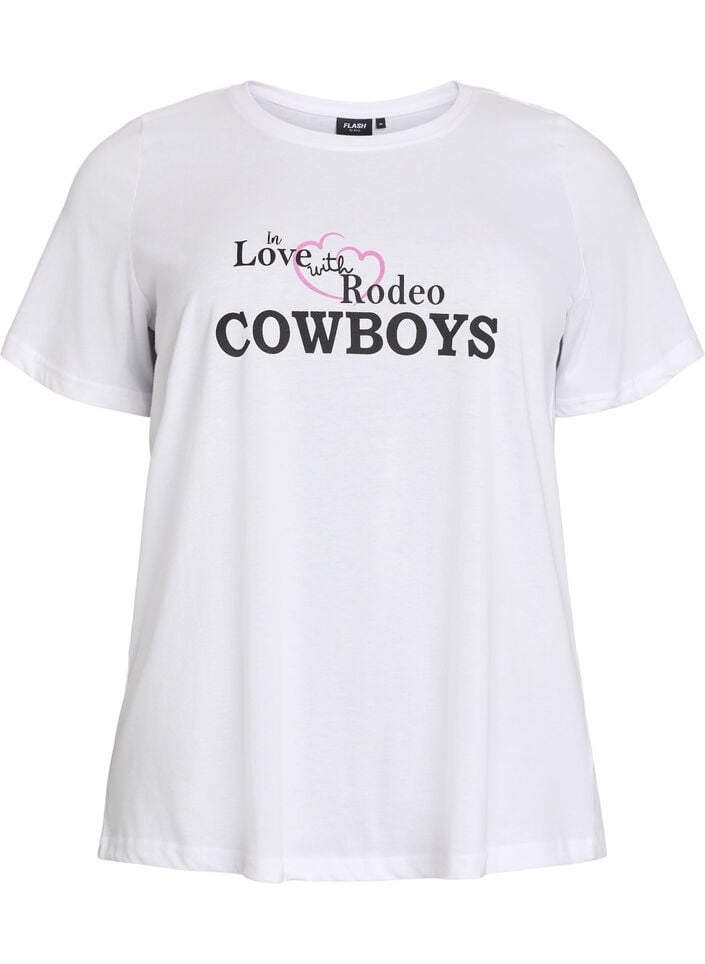 T-shirt with motif, White, Packshot image number 0