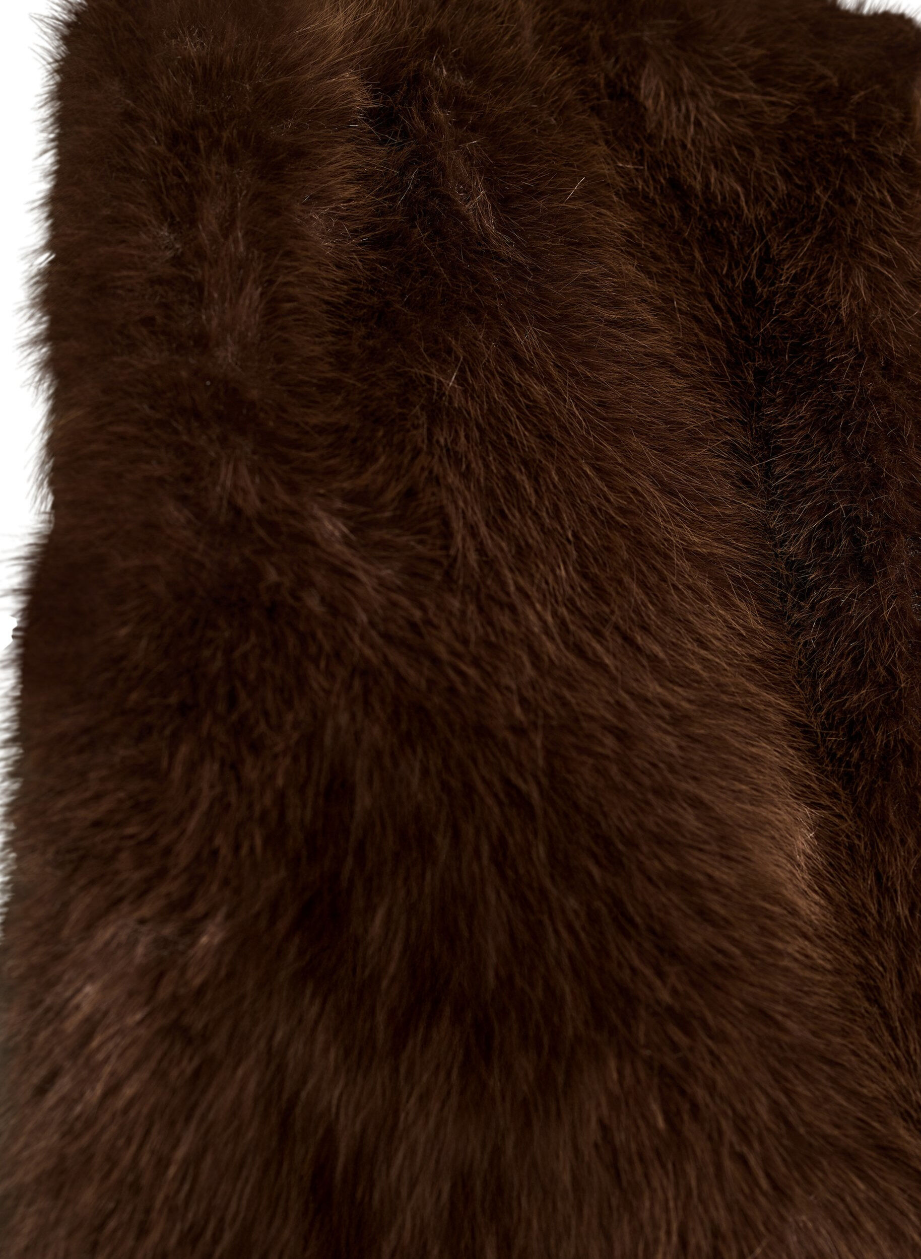ZizzifashionShort faux fur jacket with an open front, Brown, Packshot image number 2