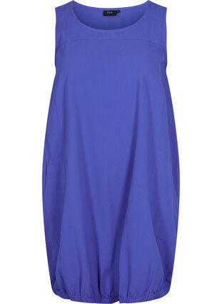 Sleeveless cotton dress, Dazzling Blue, Packshot image number 0