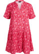 Short A-line dress in cotton muslin, Red, Packshot image number 0