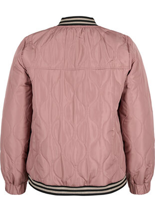 Bomber jacket with pockets and glitter, Woodrose, Packshot image number 1