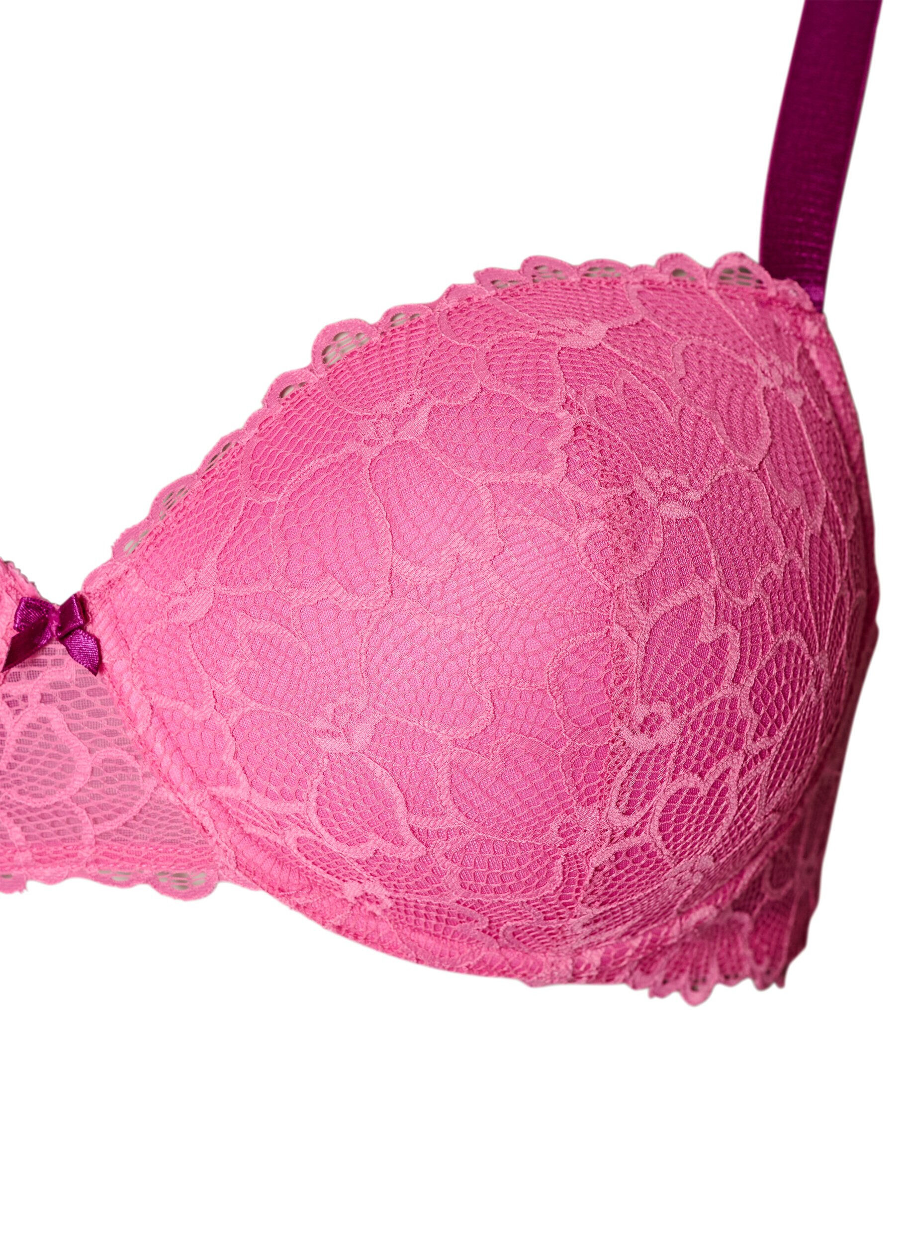 ZizzifashionBra with lace and moulded cups, Pink, Packshot image number 2