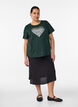 T-shirt with motif, Green, Model image number 1