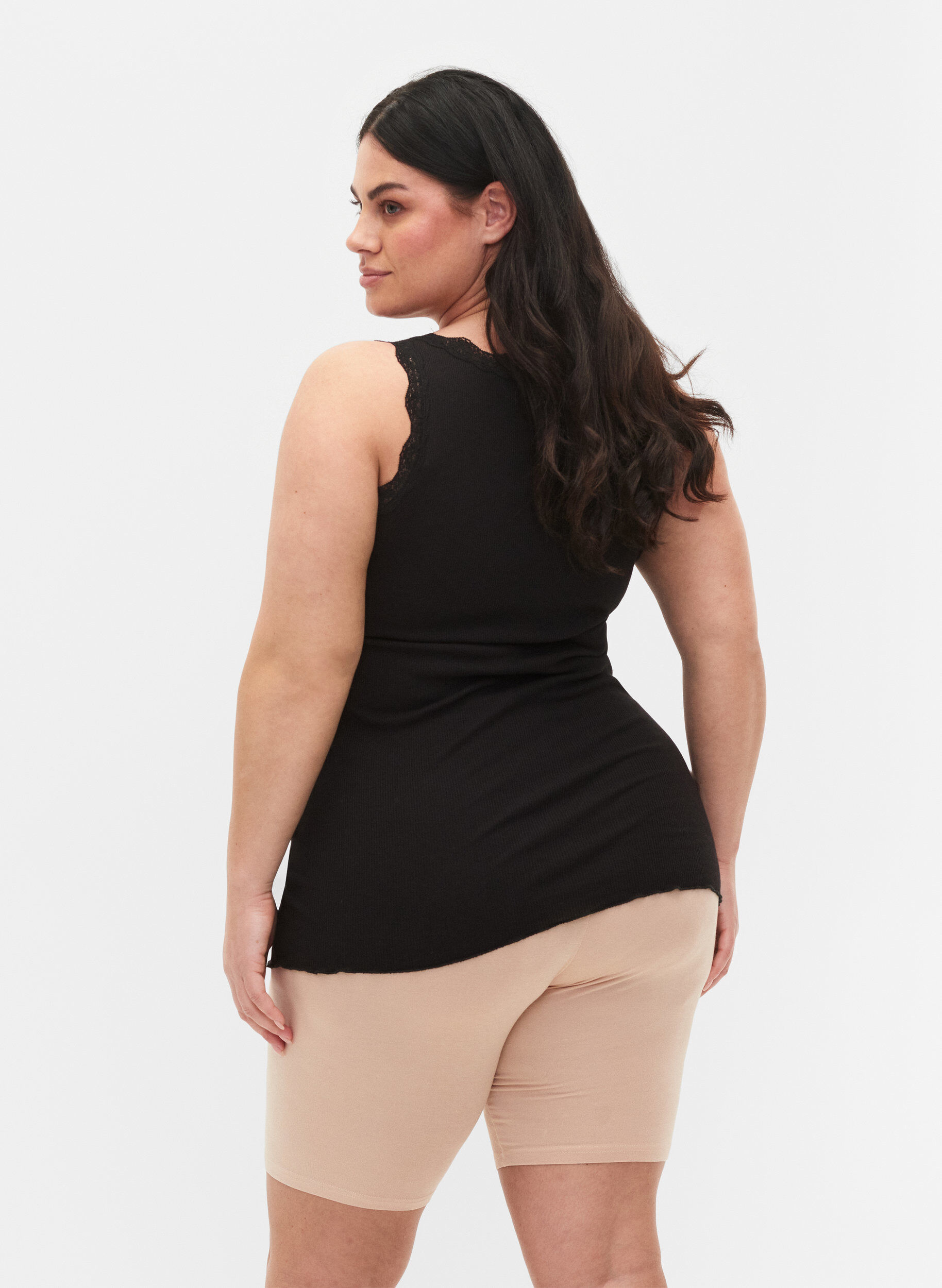 Zizzifashion2-pack viscose cycling shorts, Beige, Model image number 2