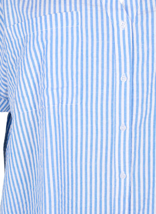 Striped shirt with chest pockets, Light Blue Stripe , Packshot image number 2