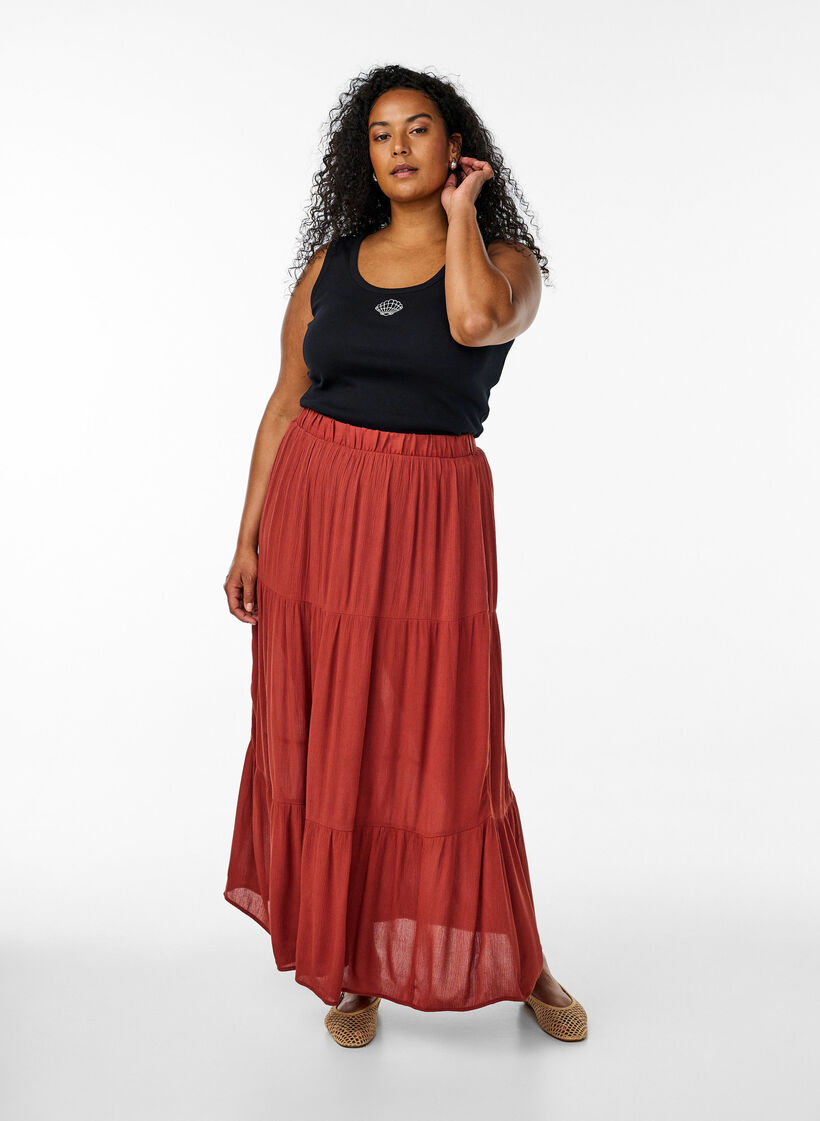 Fitted top with motif, Black, Model image number 1